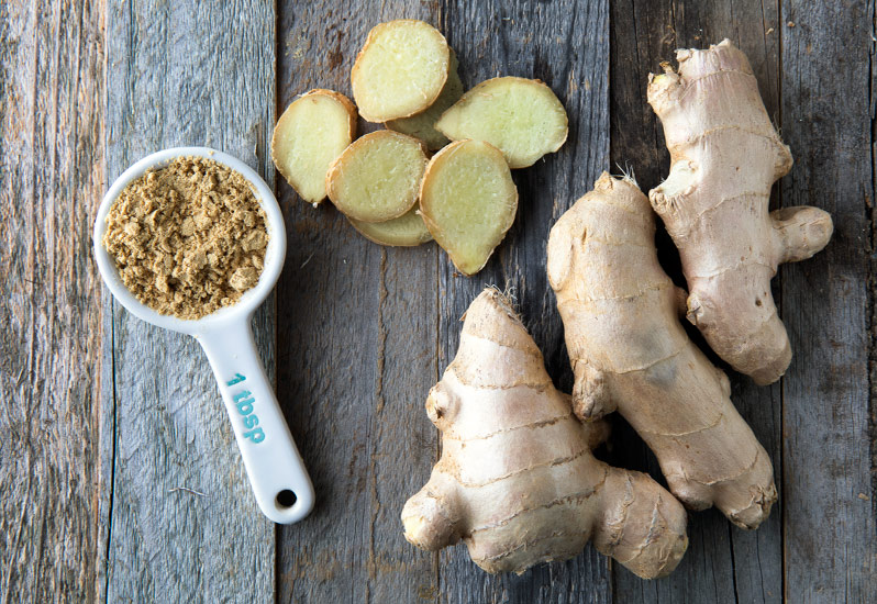 Zingiber officinale (ginger root)